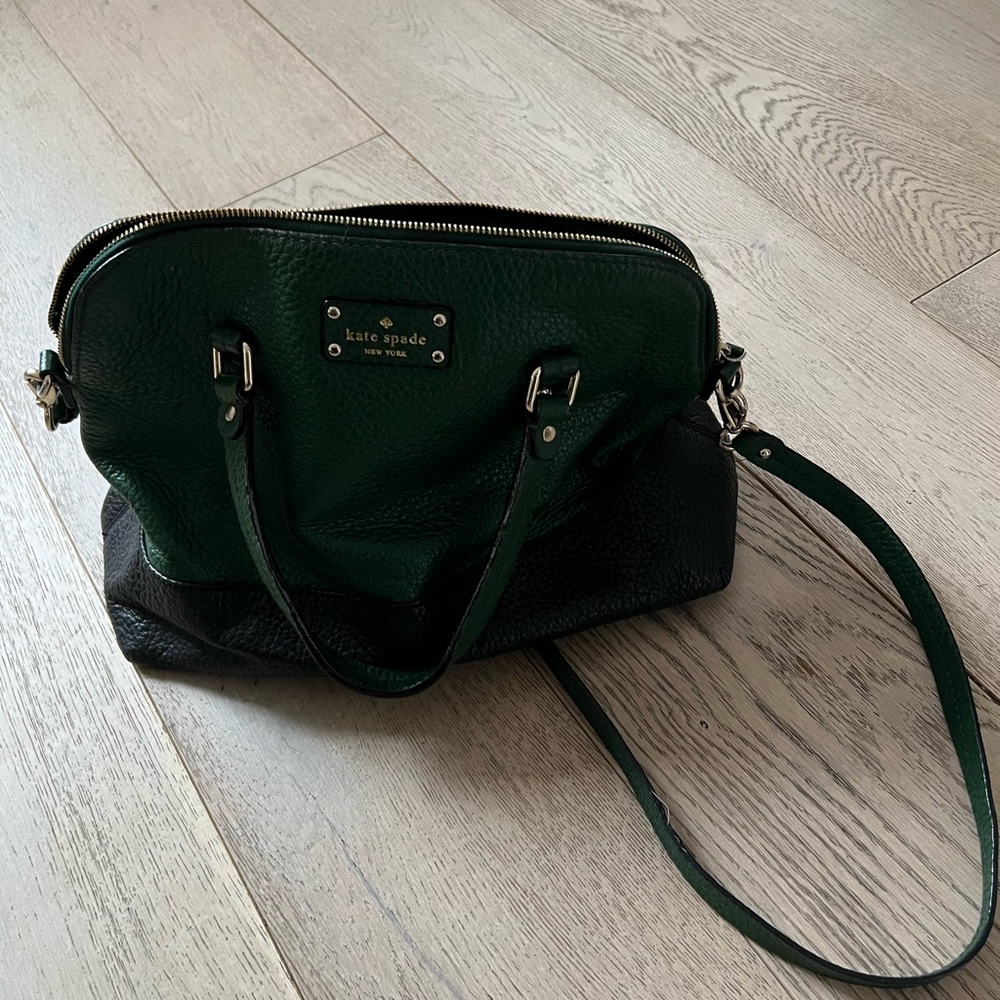 Kate Spade Forest Green and Black crossbody
